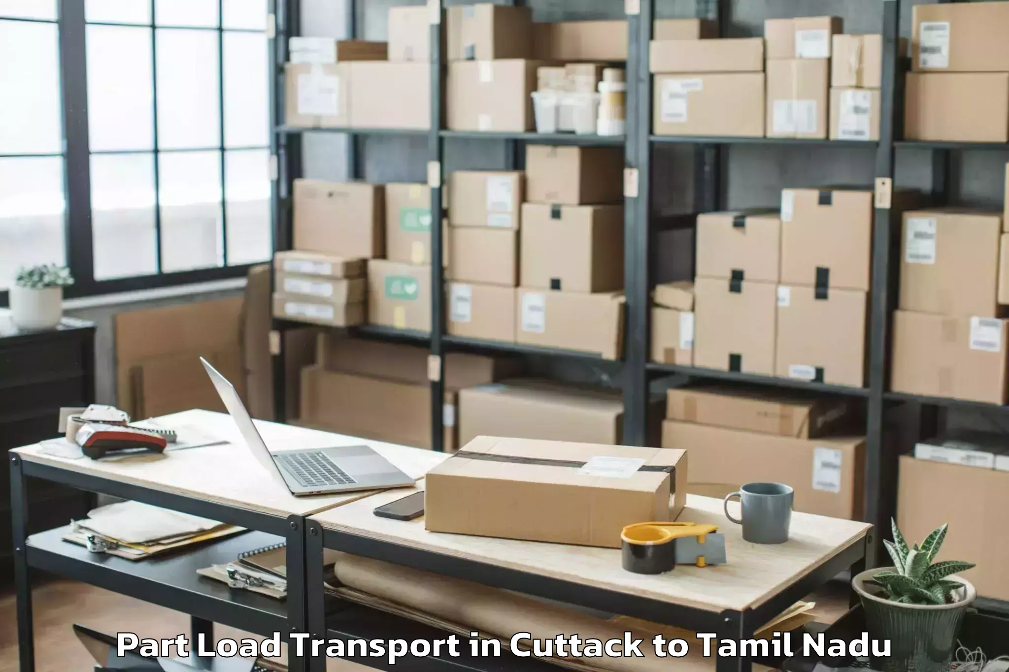 Cuttack to Tiruchchendur Part Load Transport Booking